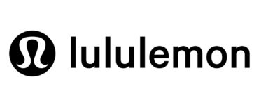 Black and white logo for "lululemon"